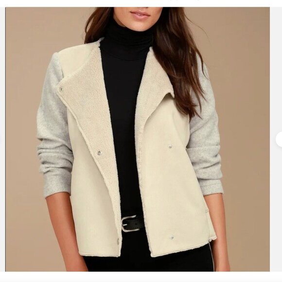 BB Dakota by Steve Madden - Women's Glenna Mixed Media Jacket • Size Large - Picture 2 of 15
